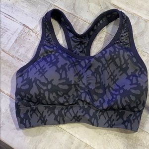 Gray and balck Champion sports bra
